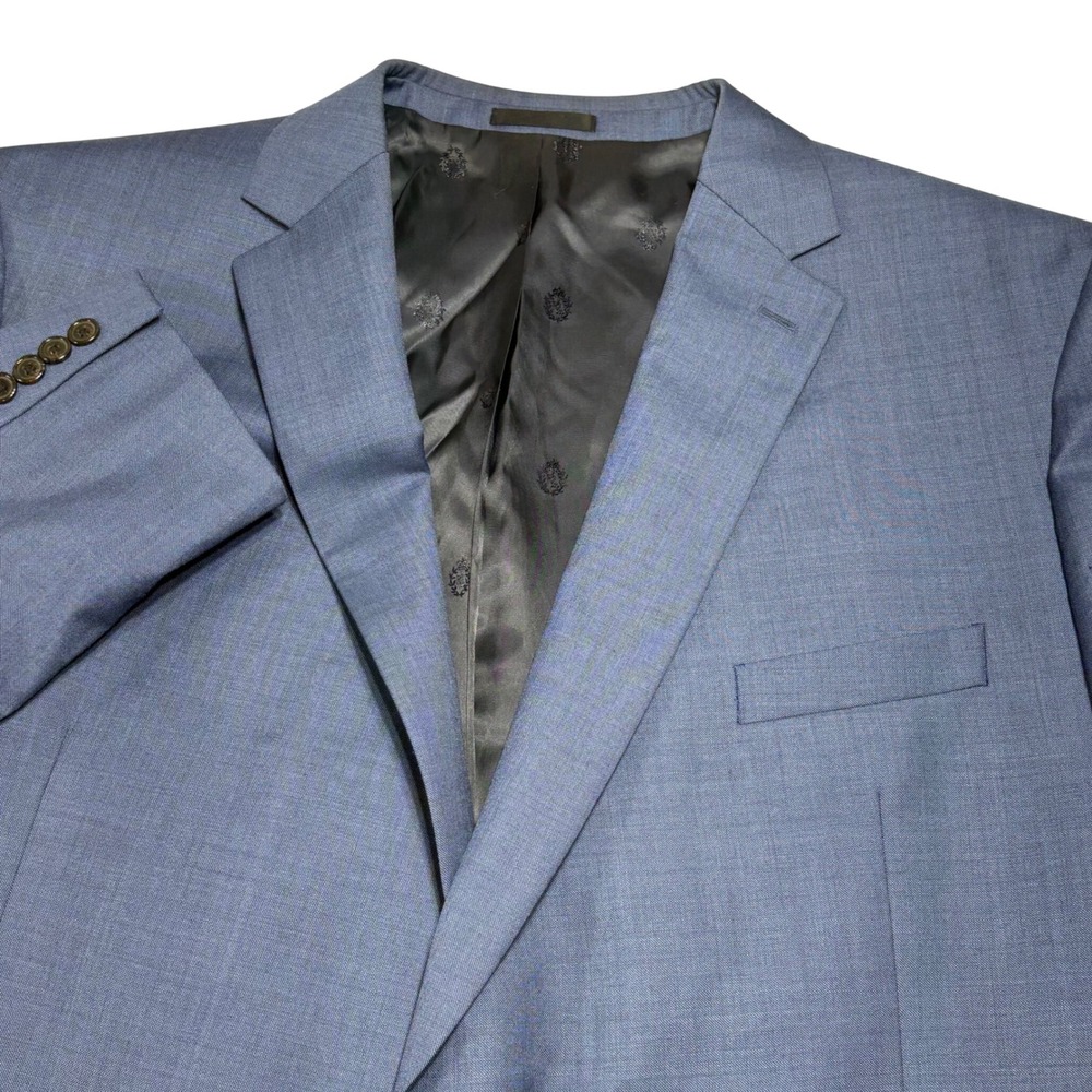 Lauren Ralph Lauren Blazer Jacket Mens 54R Blue Wool Blend Two Button Sport Coat
